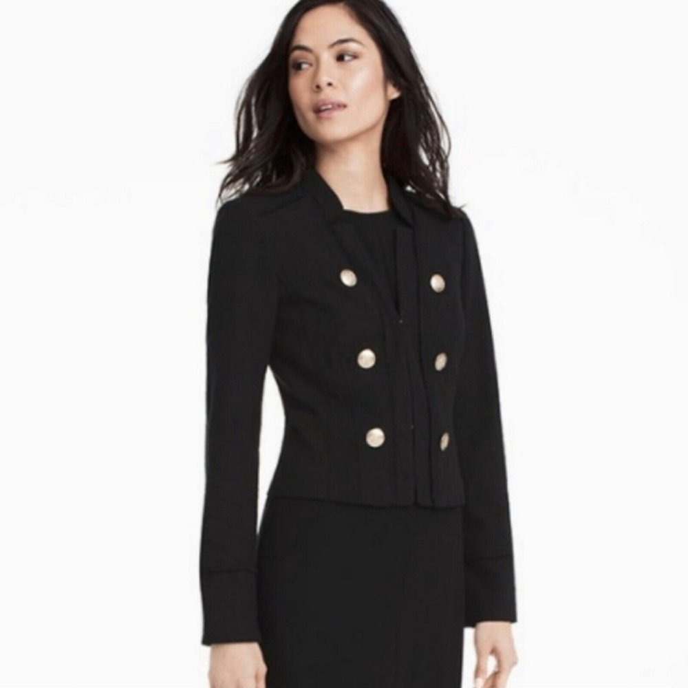White House Black Market Admiral Tweed Blazer 6